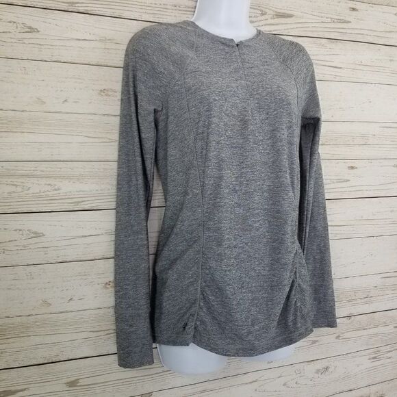 Athleta Pacifica Womens Size Small Heather Gray 1/4 Zip Top Solana Swim Active 4 - Picture 2 of 10